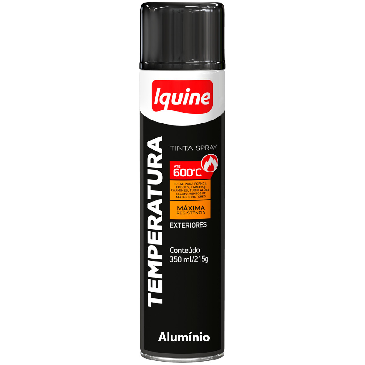 Tinta Spray Alta Temperatura 600 graus Aluminio Iquine