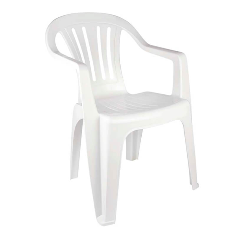 Cadeira Plastica Poltrona Empilhavel Branca Mor Bela Vista