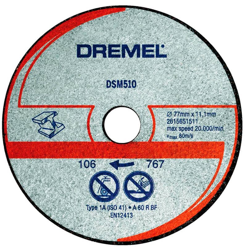 Disco de corte metal 3 peças para Saw Max Dremel DSM510C-RW