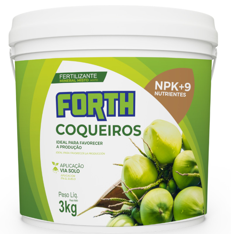 Fertilizante Coqueiros manutenção 3kg Forth