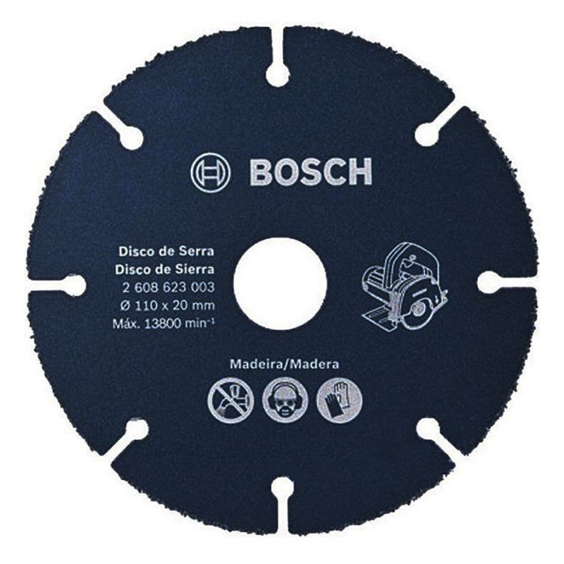 Disco de tungstênio para madeira 110mm Bosch