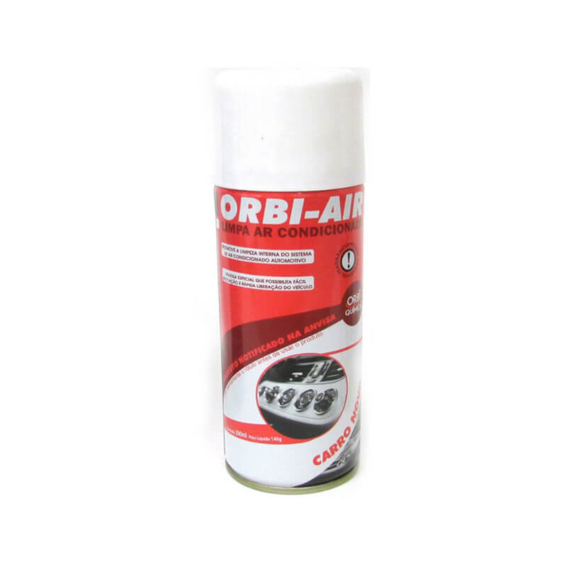 Limpa ar condicionado spray 200ml Orbi Quimica carro novo