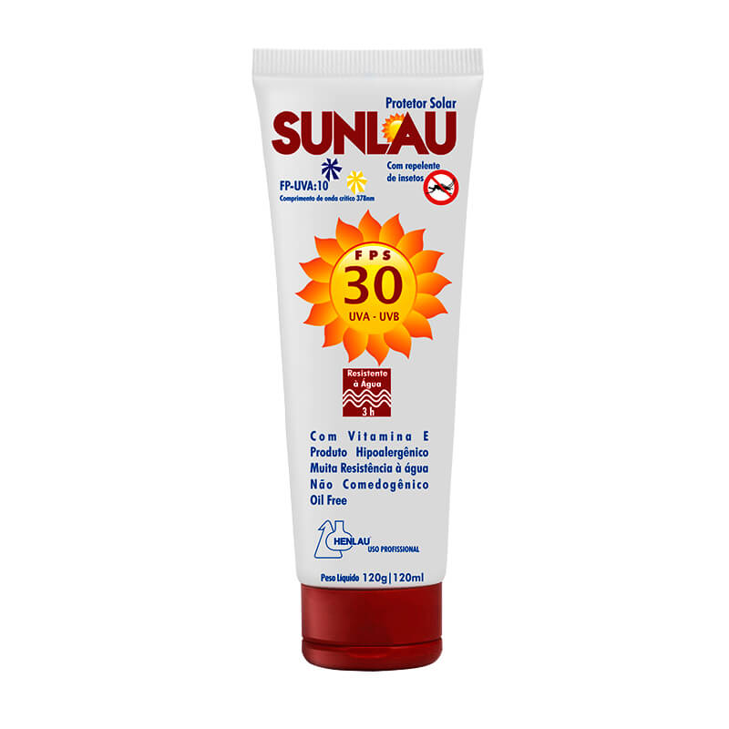 Protetor Solar com Repelente 120ml Fator 30 Sunlau